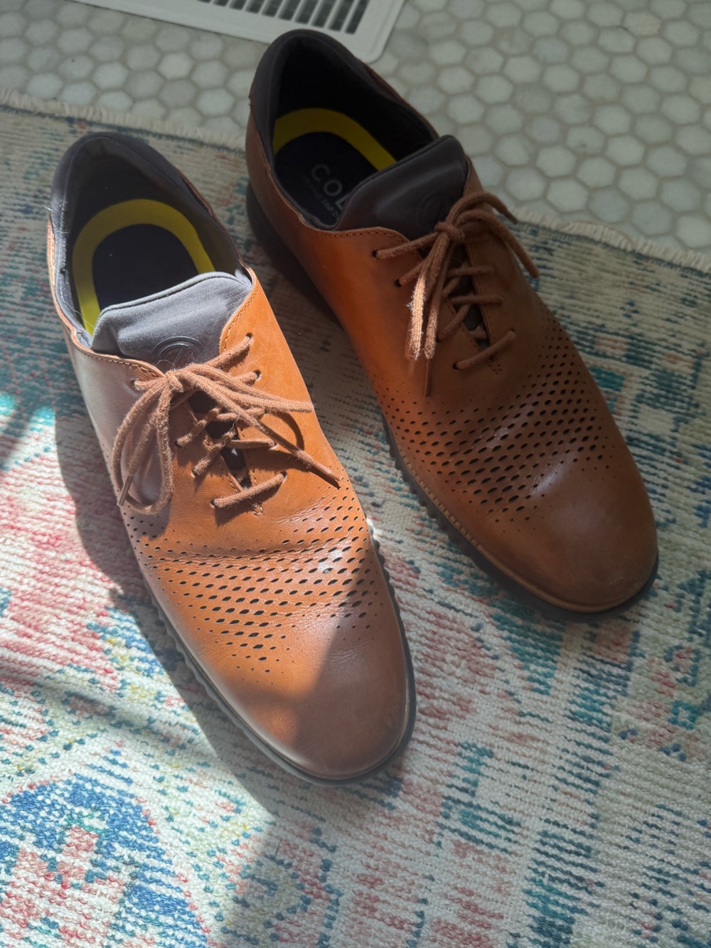 Men's 2.ZERØGRAND Laser Wingtip Oxfords Size 13